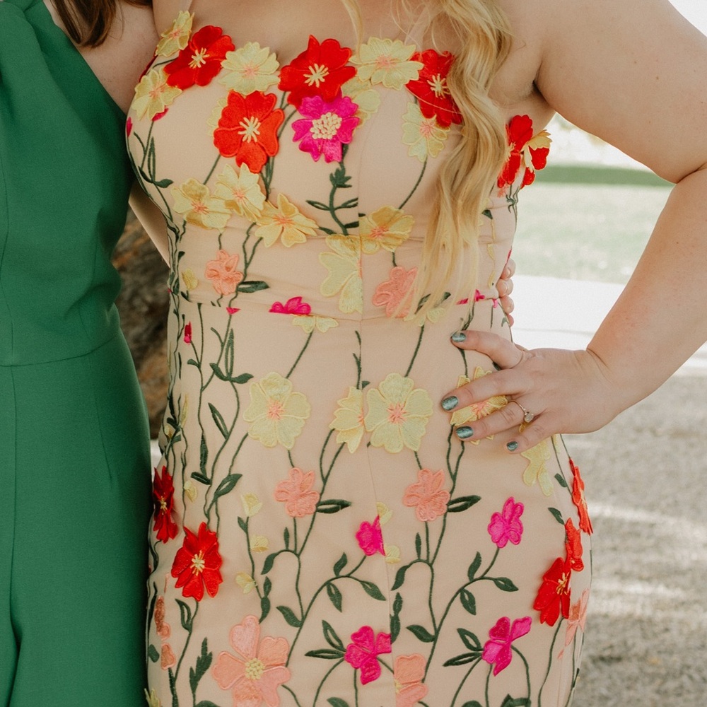 Arlene Embroidered Floral Evening Gown from Saks - Picture 9 of 10